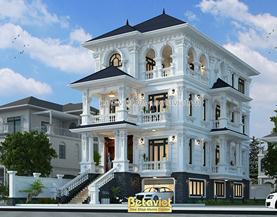 Superficial design of 4-storey neoclassical villa