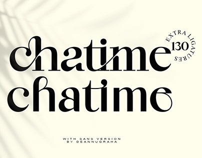 chatime - a bold ligature font