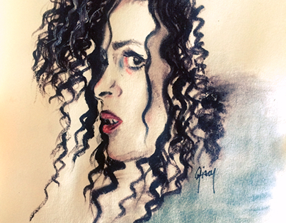 Helena Bonham Carter -Portrait Drawing