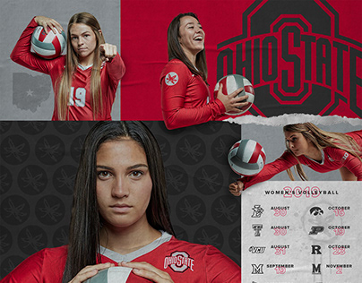 Ohio State Buckeyes Women's Volleyball Schedule Poster