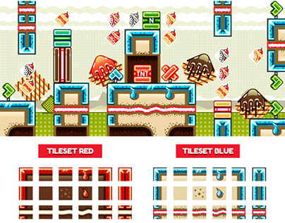 Platformer Game Tile Set "Candyland"