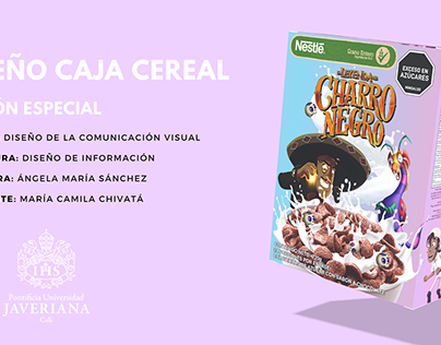 Diseño Caja Cereal- La leyenda del charro negro