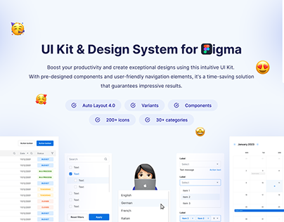 UI Kit & Design System for Figma