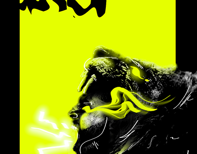 Poster Design Man Angry Like Lion Roar