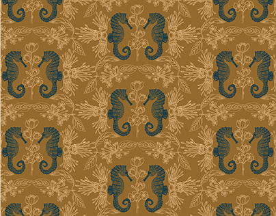 | Twin sea horses Pattern |