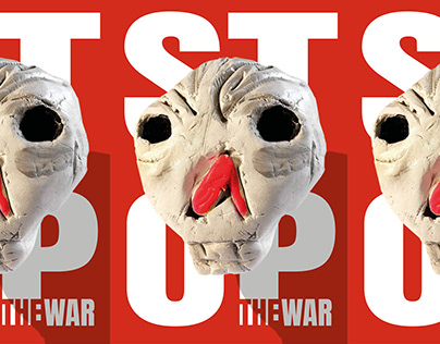 Poster - Stop the War - Clay - Sculpture
