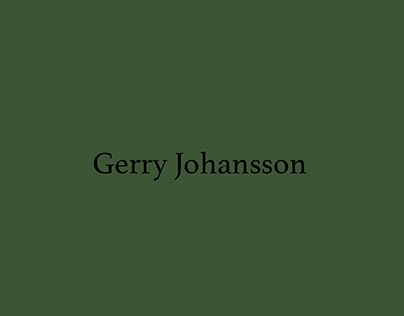 Secondary Research- Gerry Johansson
