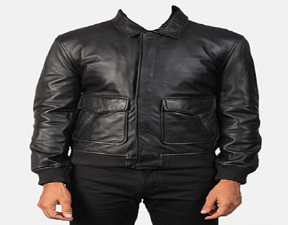 Coffmen Black Bomber Leather Jacket
