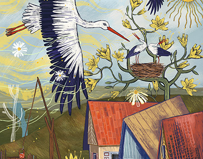 The arrival of storks heralds spring 💛