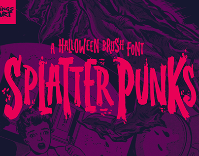 Splatterpunks – A Halloween Brush Font