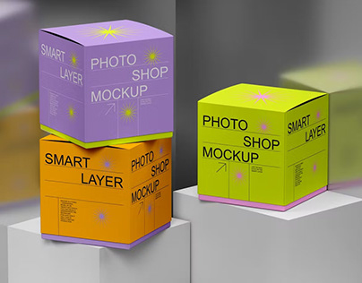 Paper Box Mockup - Envato Elements