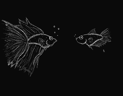 Betta fish doodle