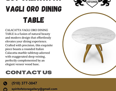 Buy the Calacatta Vagli Oro Dining Table