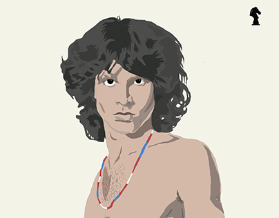Jim Morrison illustration.