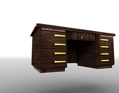 3D Wooden Desk Texturing