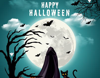 Happy Halloween Social Meadia Post Free Download