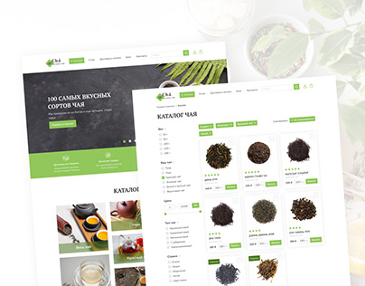 E-commerce concept for Tea store