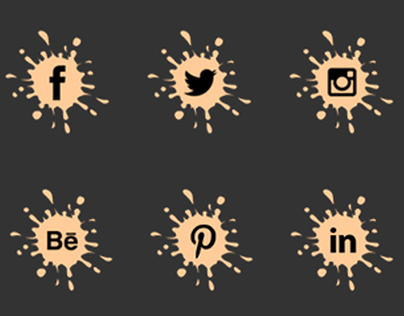 Social Media icons created for Blotch Design website