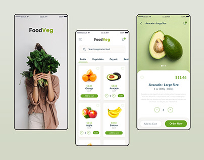 Vegetarian Store App Design