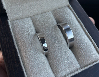 wedding rings with fingerprints for Ira and Vanya