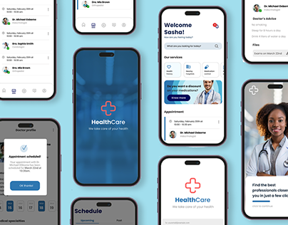 Case HealthCare app (UX/UI)