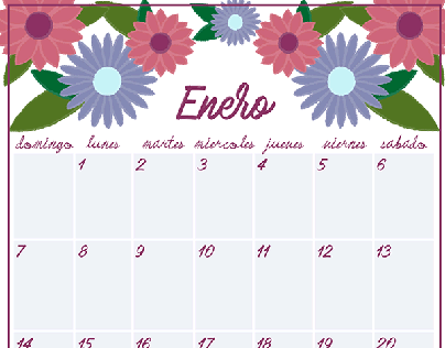 Floral calendar 2018 | Calendario floral 2018