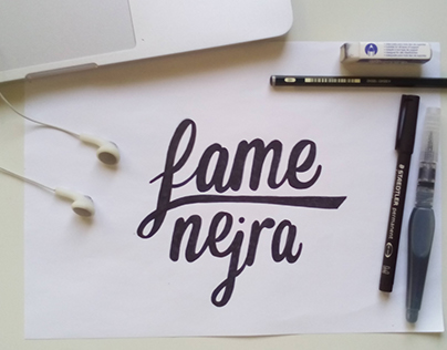 lettering fame nejra