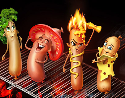 Characters design (sausages)