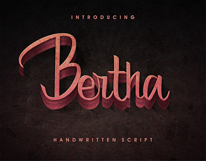 Free Font - Bertha Handwritten Script