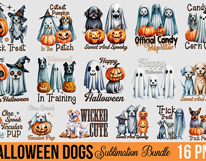 Halloween Dogs Sublimation Bundle