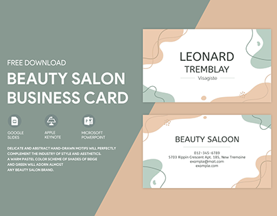 Free Beauty Salon Business Card Template