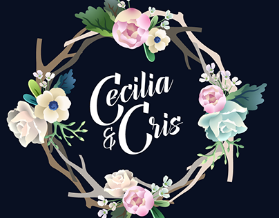 Cris & Cecilia's wedding invitation