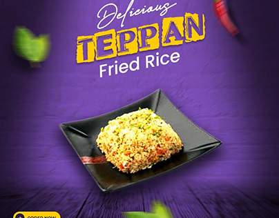 Delicious Teppan Fried Rice for Peking west street