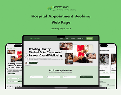Kalarikkal Hospital Website - Landing Page UI Design