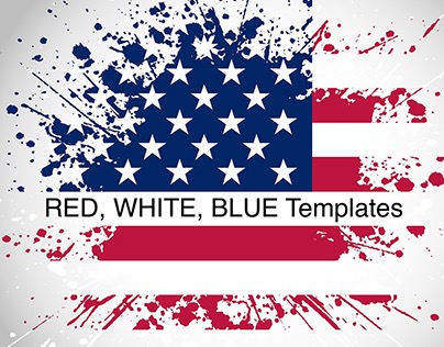 Red, White, Blue Holiday Templates