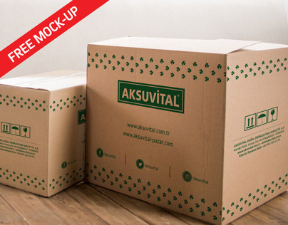 Free Packaging Box Mockup PSD