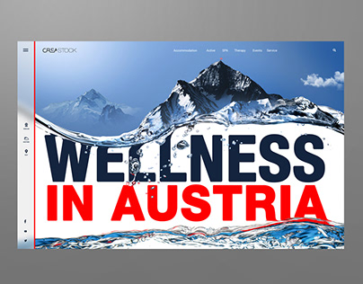Austrian wellness centers website concept