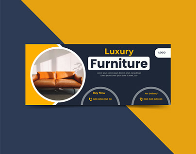 simple real estate furniture web banner design