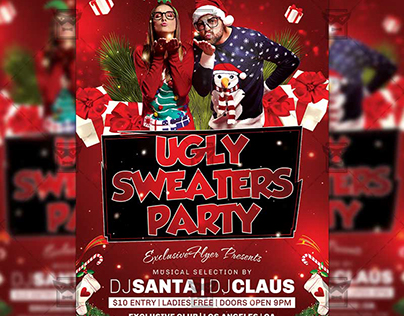 Ugly Sweaters Party - Seasonal A5 Flyer Template