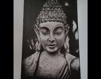 Buddha sculpture sketch