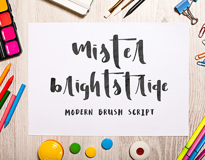 Mister Brightstride - modern brush script typeface