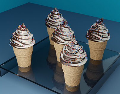 Project thumbnail - Colorful 3D Ice Cream with Sprinkles"