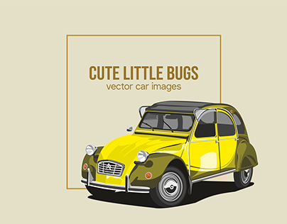 Vector Car Images - Cute Little Bugs