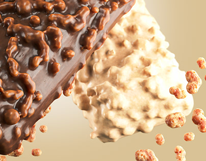 Chocolate chips 3D CGI