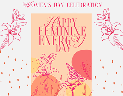 Women's Day: One Line Art Greeting Card