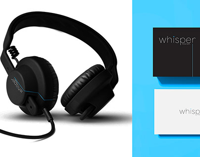 Whisper Headphone Tech. branding