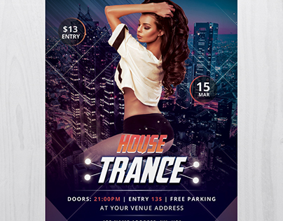 House Trance - Free PSD Flyer Template