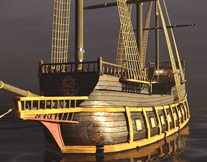 Stylised Pirate Galleon Environment