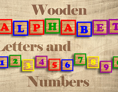 Wooden Letters and Numbers