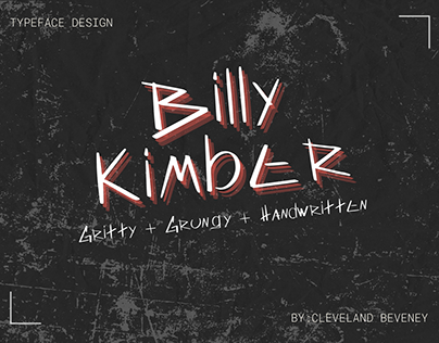 BILLY KIMBER - Custom Typeface